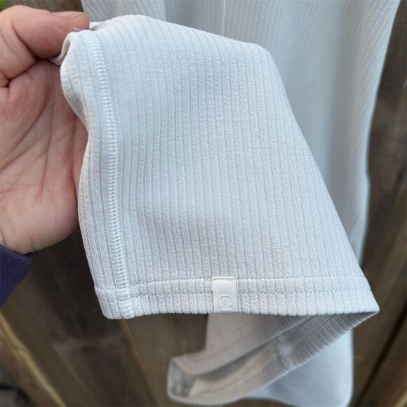 Lululemon Women's Beige Racerback Ribbed Dress Size 2 Summer Casual - Picture 4 of 5